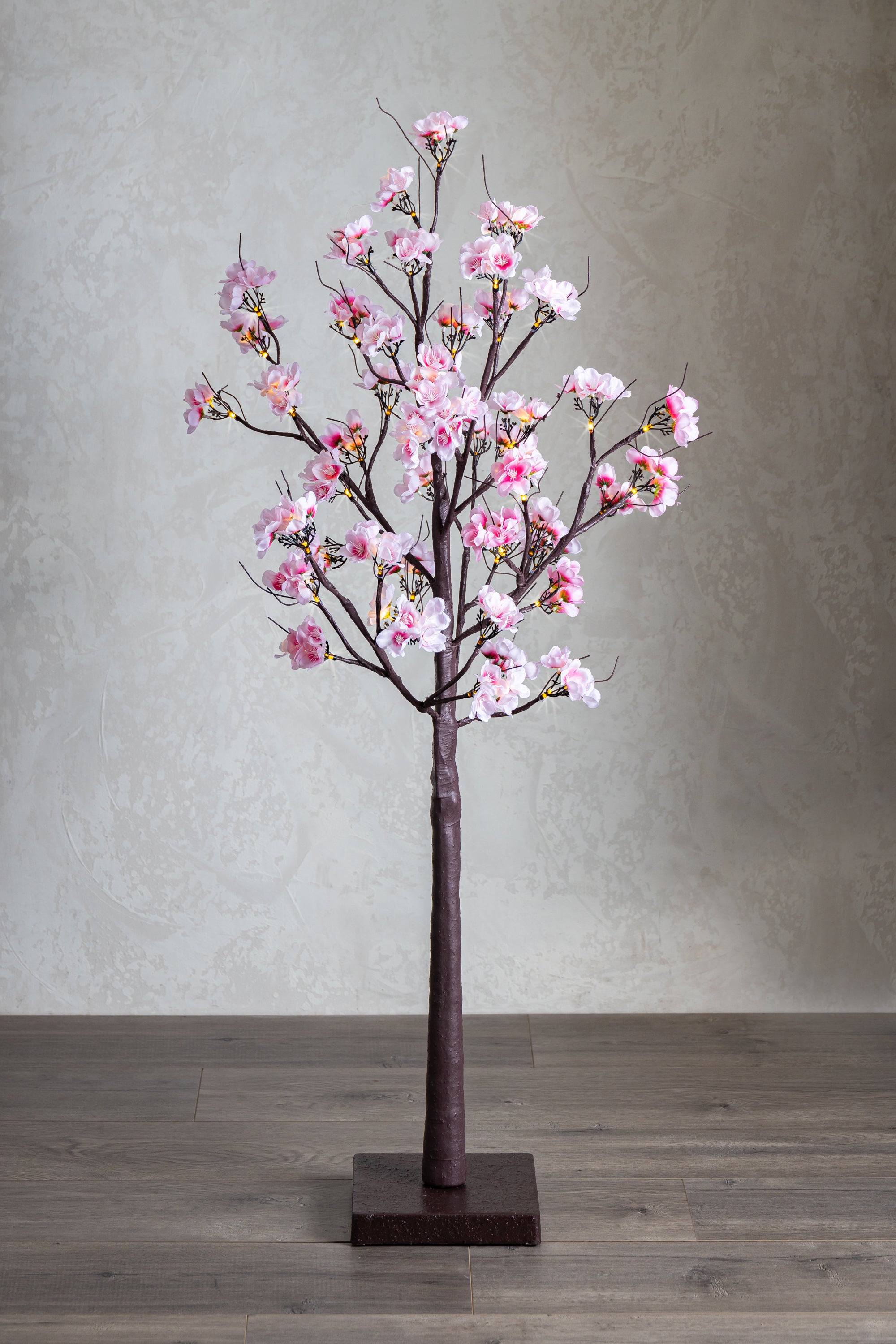 Decorative 4 Foot LED Pink Peach Flower Tree